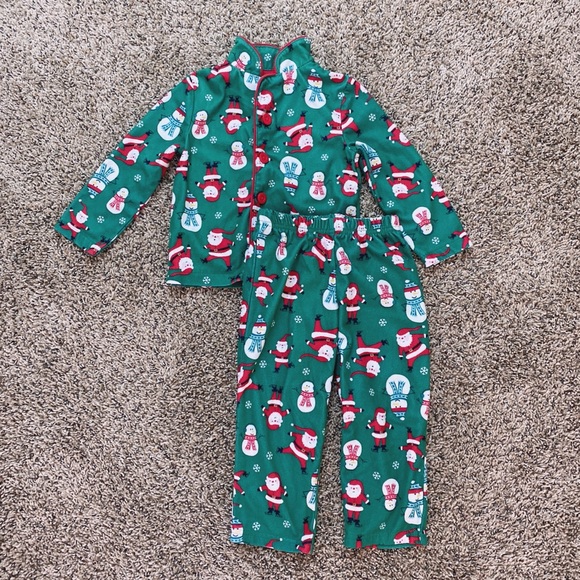 Carter’s Green Christmas Pajama Set - 3T - Picture 1 of 9
